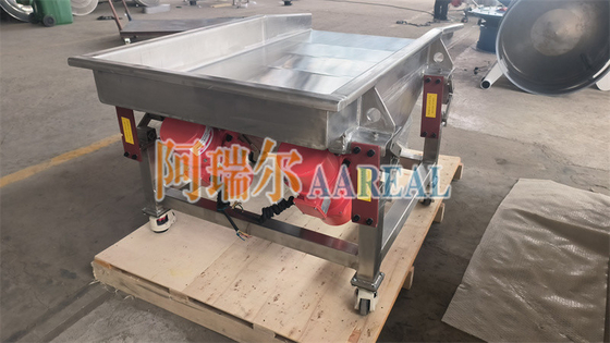 ขนาดเล็ก โทรศัพท์เคลื่อนไหว ความถี่แปรปรวนอาหารเกรดสแตนเลสสแตนเลส Vibratory Feeder With ROSTA New Shaker Conveyor Suspension สําหรับข้าวแช่แข็ง