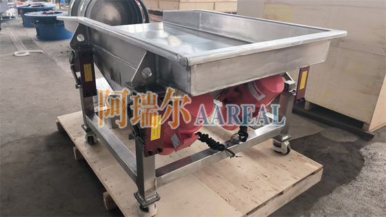 ขนาดเล็ก โทรศัพท์เคลื่อนไหว ความถี่แปรปรวนอาหารเกรดสแตนเลสสแตนเลส Vibratory Feeder With ROSTA New Shaker Conveyor Suspension สําหรับข้าวแช่แข็ง