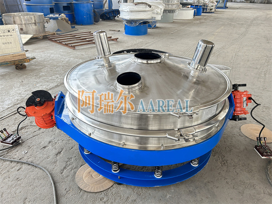 ความสามารถสูง 400mm ~ 1500mm เหล็กไร้ขัด 304 โปรไฟล์ต่ํา กระแสผ่านตัวแยก Inline Vibrating Screen สําหรับวัสดุแบตเตอรี่ลิธีียม