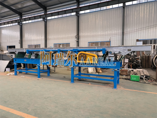 สแตนเลส เทฟลอนเคลือบใบสปริงสมดุล excentric conveyor Vibratory สําหรับผลิตภัณฑ์ยางธรรมชาติ Crumb ด้วยฟังก์ชันเย็น