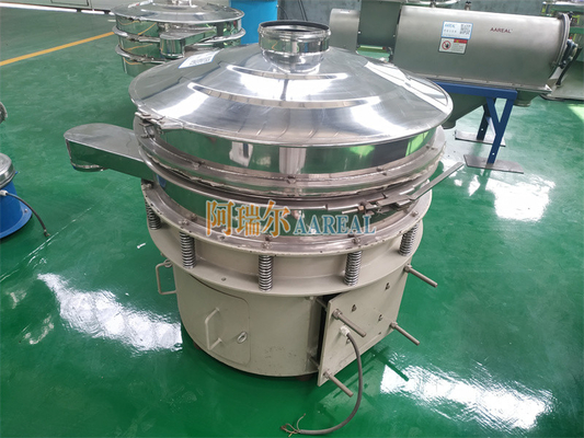 สแตนเลสประสิทธิภาพสูง ความจุขนาดใหญ่ 1800 RPM Rotary Vibrating Sieve สําหรับผงโลหะ