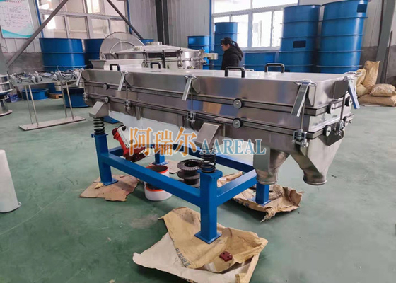 1200 * 2000 มิลลิเมตร Multi-deck Stainless Steel Linear Vibro Sifter สําหรับเครื่องเทศและสมุนไพร