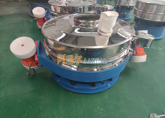 ความสามารถสูง 400mm ~ 1500mm เหล็กไร้ขัด 304 โปรไฟล์ต่ํา กระแสผ่านตัวแยก Inline Vibrating Screen สําหรับวัสดุแบตเตอรี่ลิธีียม