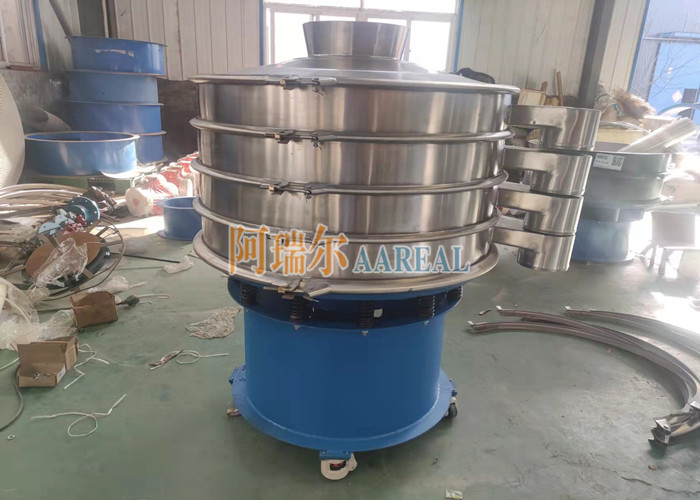 1000mm 3 Deck Portable Stainless Steel Rotary Vibrating Screen สําหรับเกลือโต๊ะ