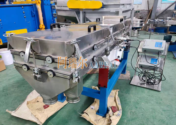 1200 * 2000 มิลลิเมตร Multi-deck Stainless Steel Linear Vibro Sifter สําหรับเครื่องเทศและสมุนไพร